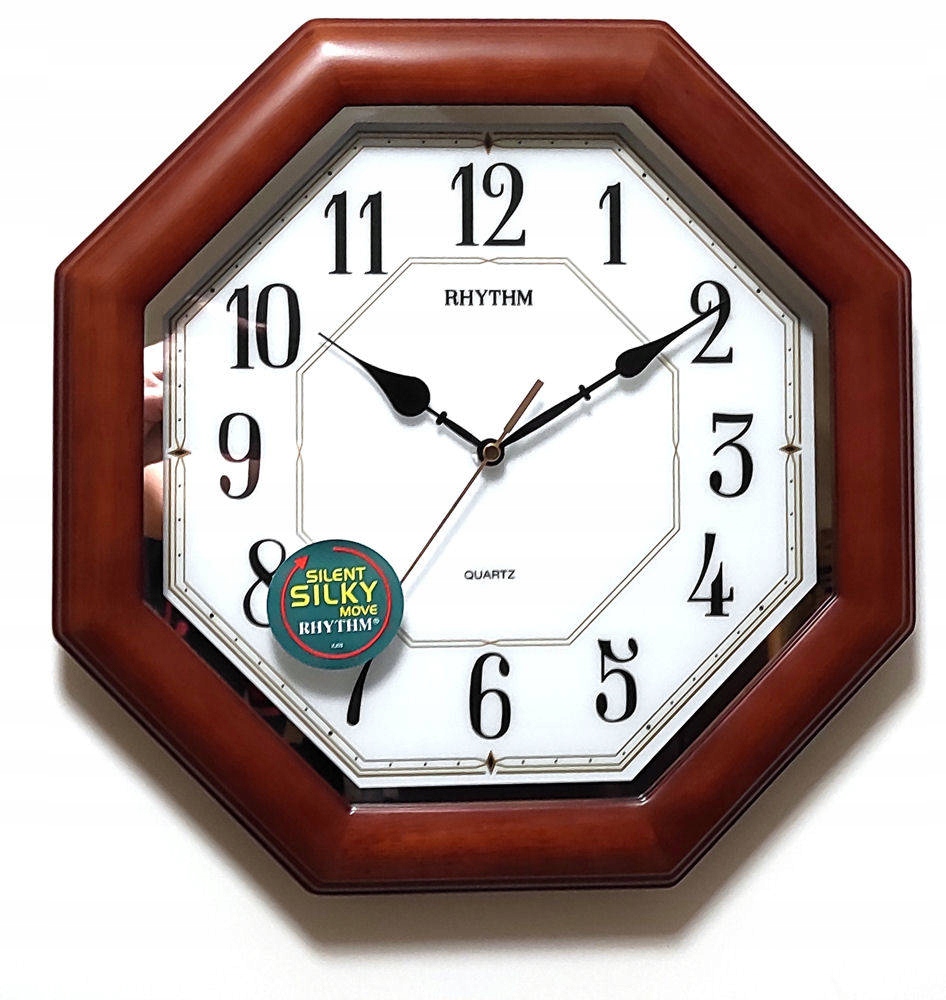 Čitateľné Drevené Nástenné Hodiny Rhythm 34 cm G912