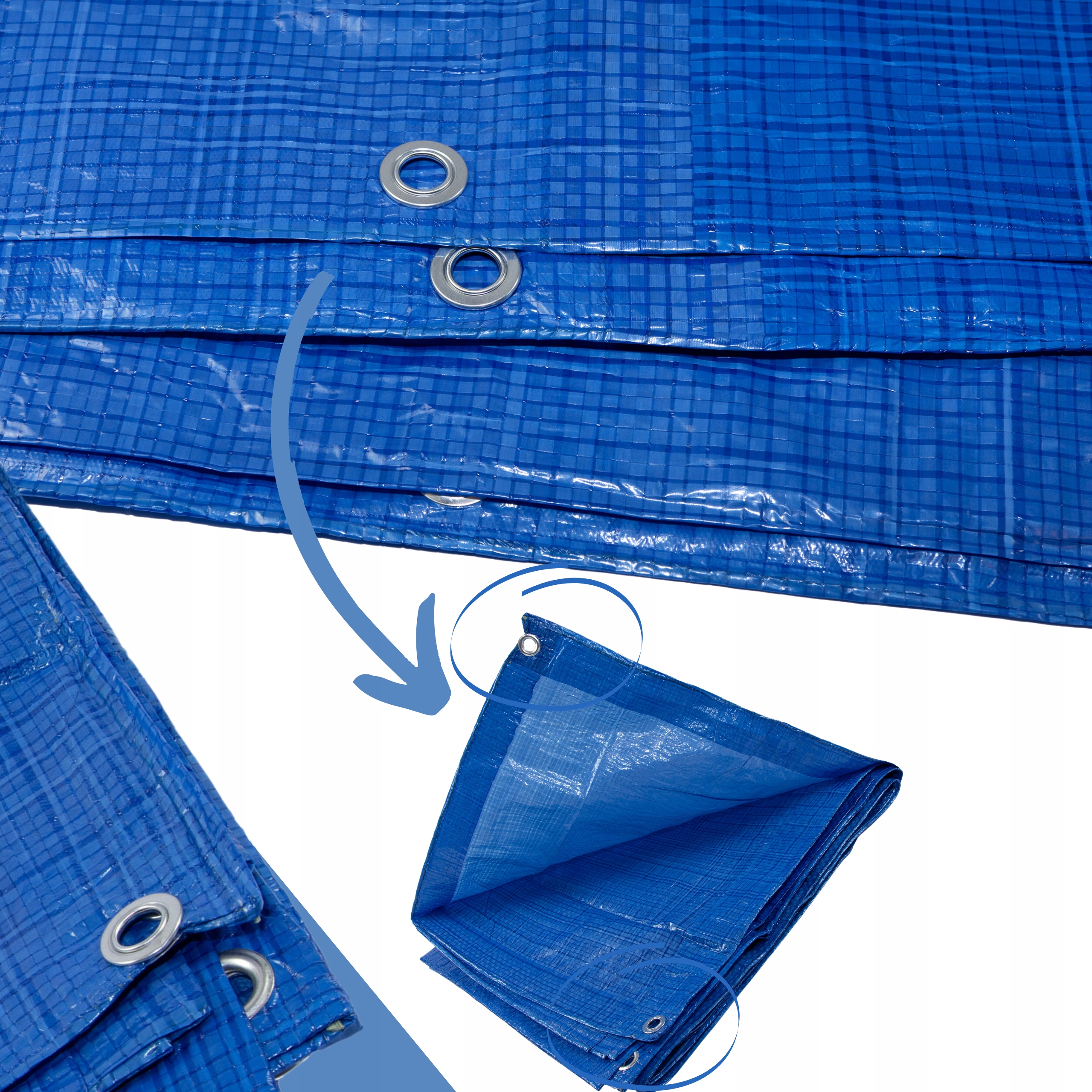 PLANDEKA 4x4 NIEBIESKA WZMACNIANA OKRYCIE OCHRONNE Producent Wimar