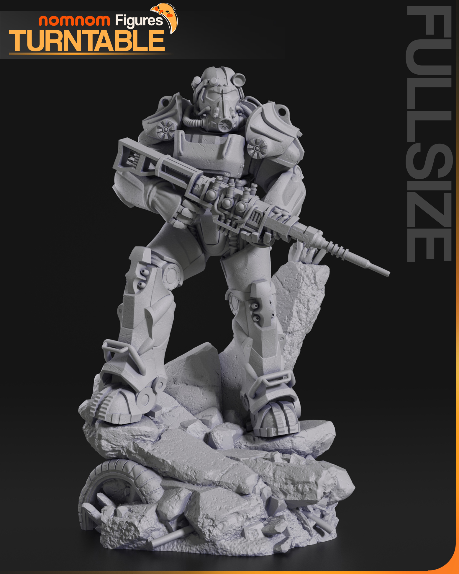 Figurka T-60 Power Armour Fallout NomNom Figures 3D tisk 16K Dárek