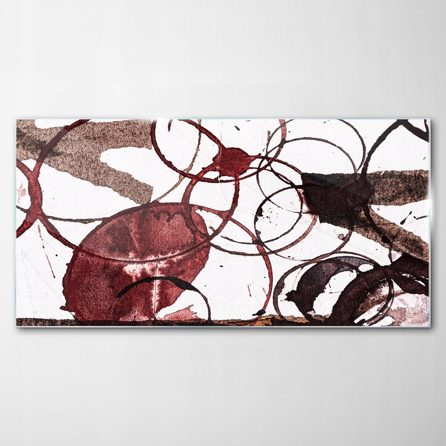 Obraz na skle Dekor Abstrakcia Kruh Umenie 140x70