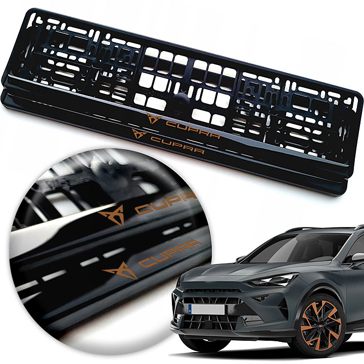 2 x Ramka Cupra Ramki Na Tablice tablicy Rejestracyjnej Żelowe High Class