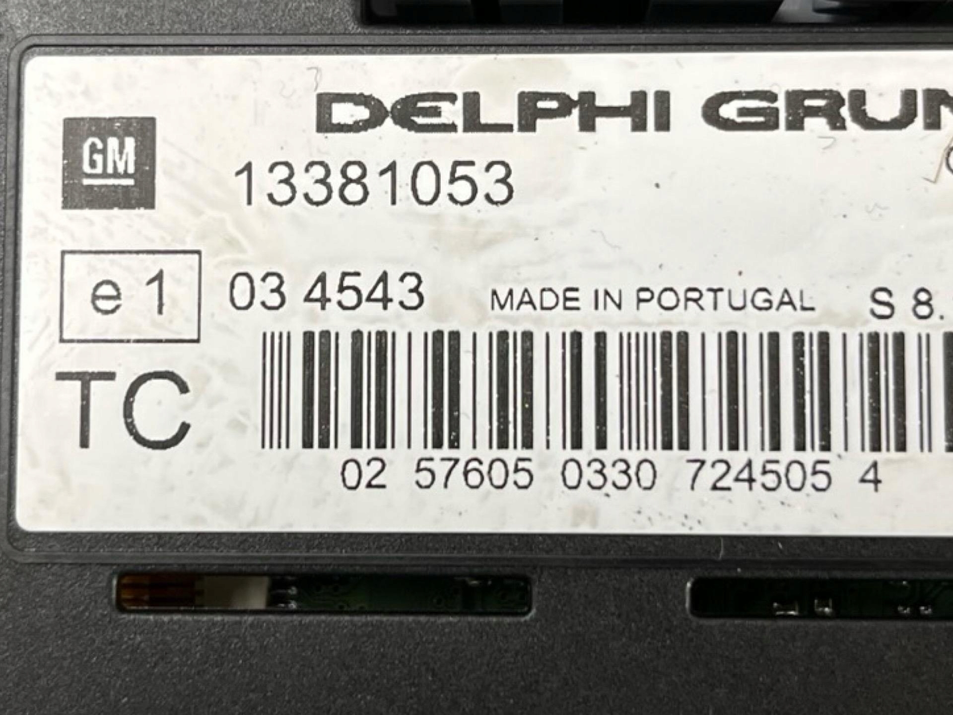 display Opel Zafira B facelift 2011 13381053