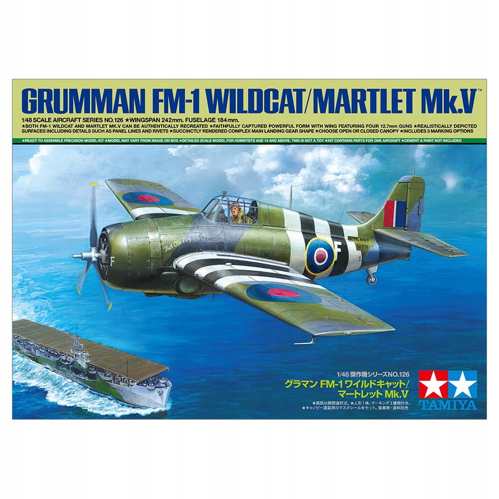 Grumman FM-1 Wildcat/Martlet Mk.V,| Tamiya 61126, měřítko 1:48