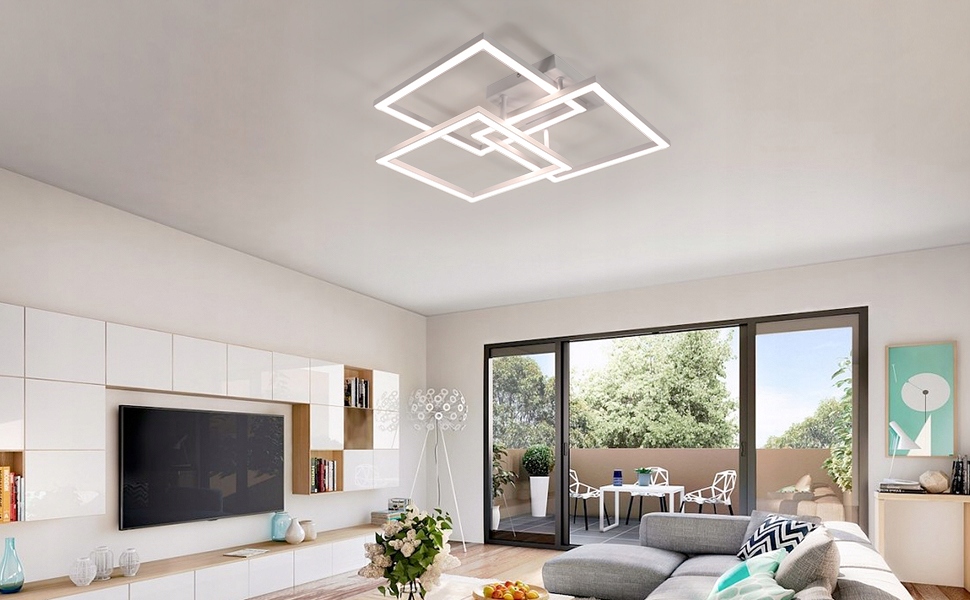 ŚCIEMNIALNA LAMPA SUFITOWA PLAFON LED LAMPA WISZACA BIAŁA ZYRANDOL PILOT Zasilanie sieciowe