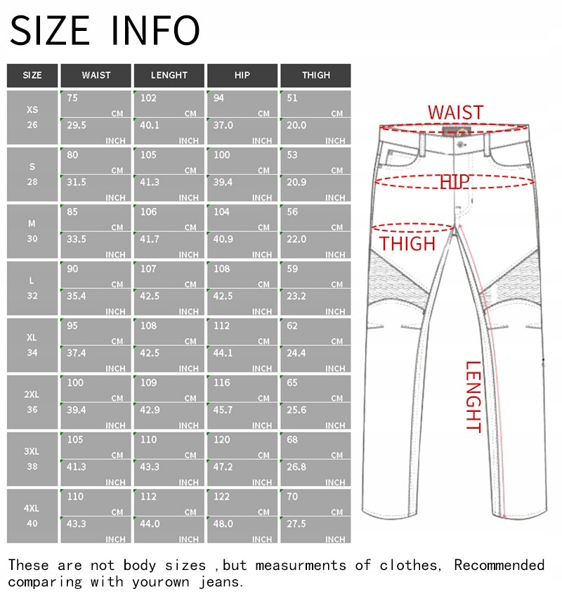 SPODNIE MOTOCYKLOWE BOJÓWKI MĘSKIE JEANSY KEVLAR Obwód w pasie 1-99 cm