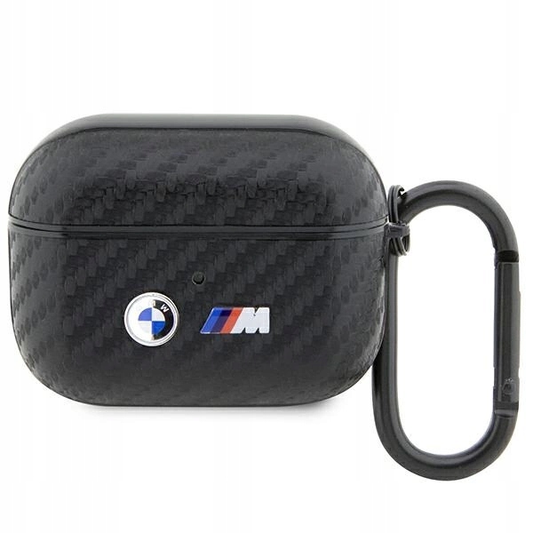 Etui Bmw Carbon Double Metal Logo na AirPods Pro czarne