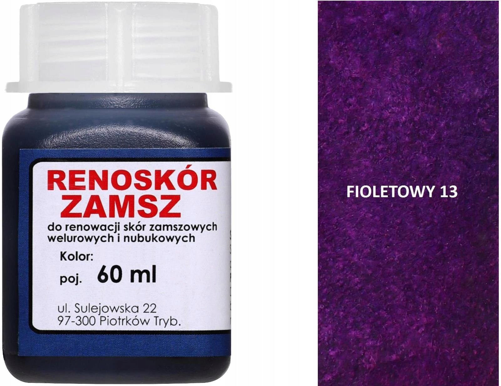 G9-99 FIOLETOWY RENOSKÓR DO RENOWACJI ZAMSZU NUBUKU WELURU WILBRA FARBA EKO Marka inna