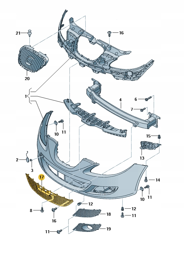 РЕШЕТКА БАМПЕРА СЕТКА SEAT LEON 1P0853667 9B9