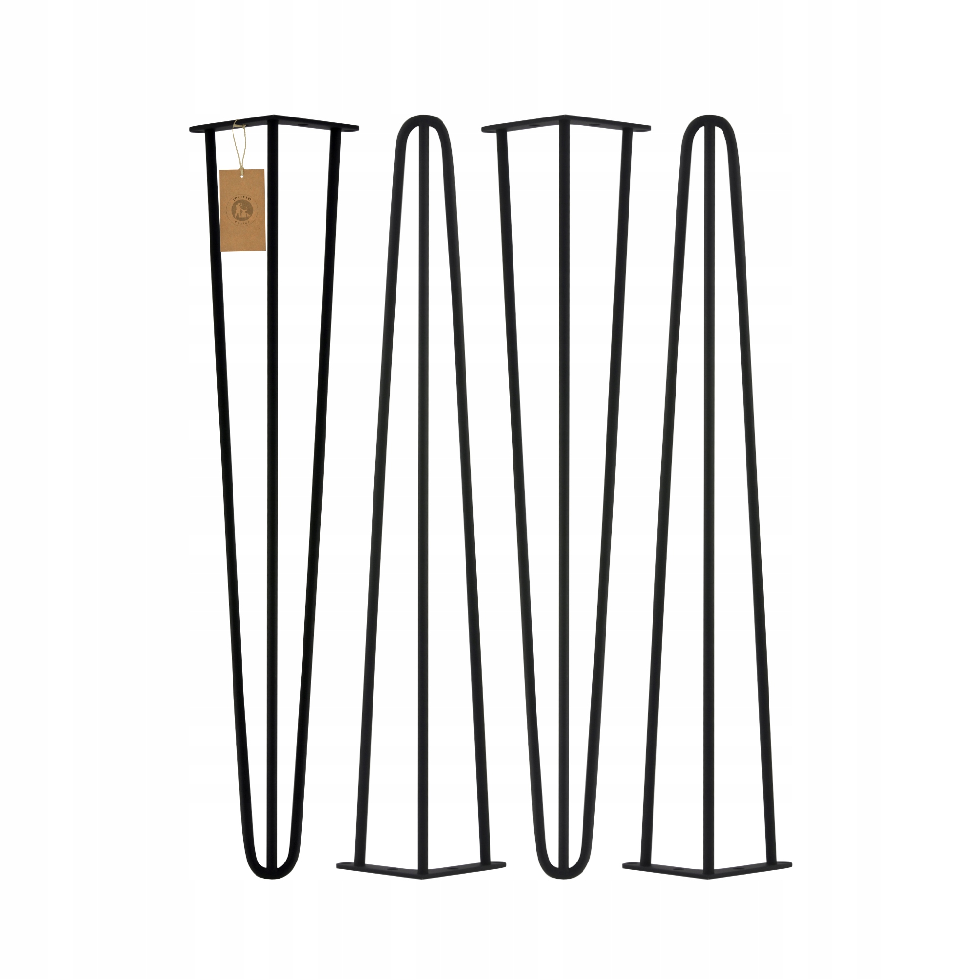 Moria Design 4 x Kovové pevné nohy Hairpin stolu 71 cm, průměr 10 mm