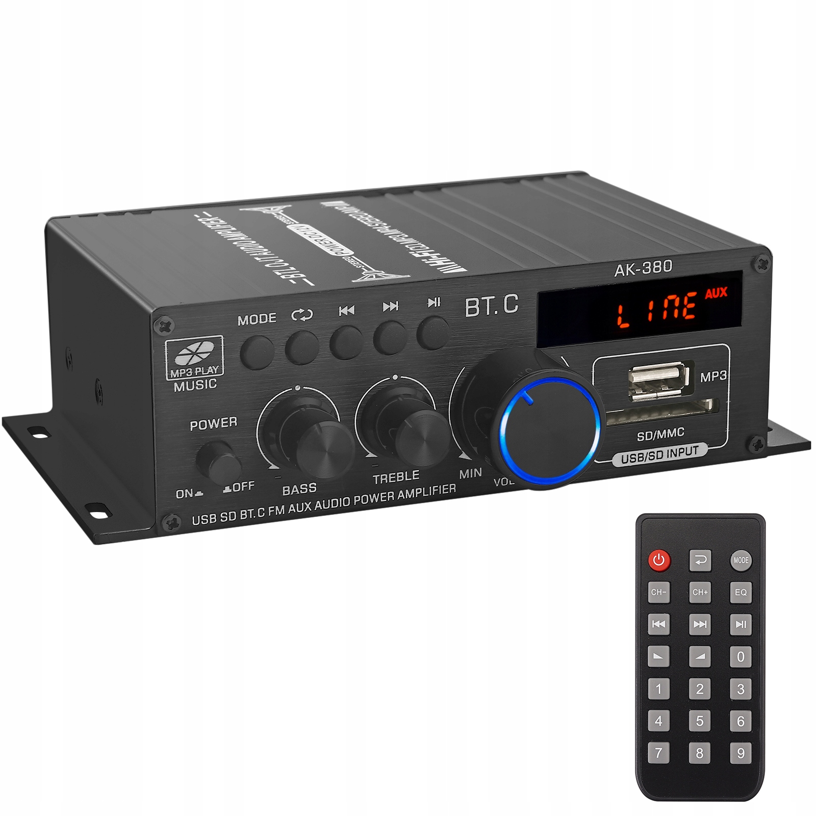 

Cyfrowy Wzmacniacz Mocy Dźwięku Stereo Bt 5.0 800W