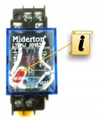 Stycznik Przekaźnik 24V DC 2x5A 1x10A z Podstawką Szerokość 22.2 mm