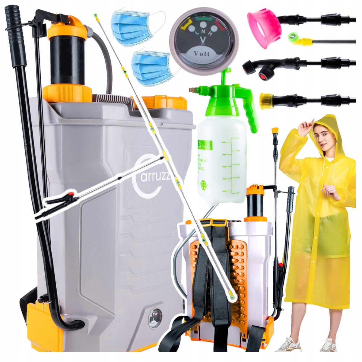 Elektrický Batohový Postrekovač Veľký 16L Bonusová Sada