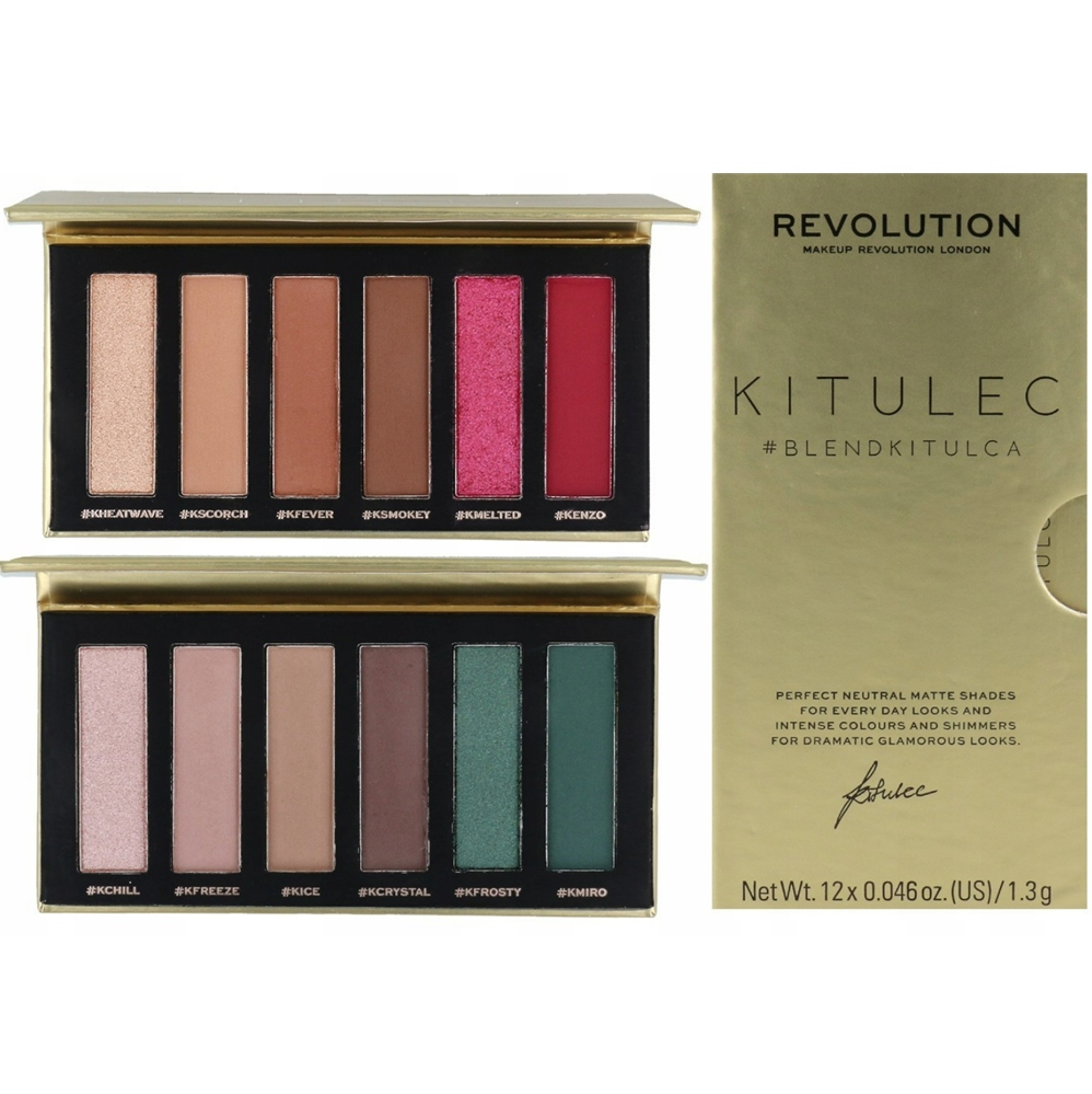 Makeup Revolution Kitulec #BLENDKITULCA Dwie Paletki 6 Cieni Do Powiek
