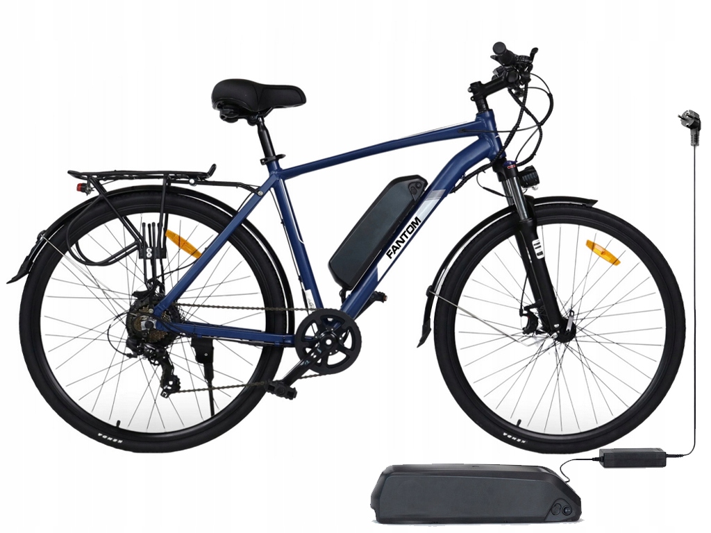 Rower Elektryczny Fantom Rama 18` Koło 28` Ze Wspomaganiem 60-70km Shimano