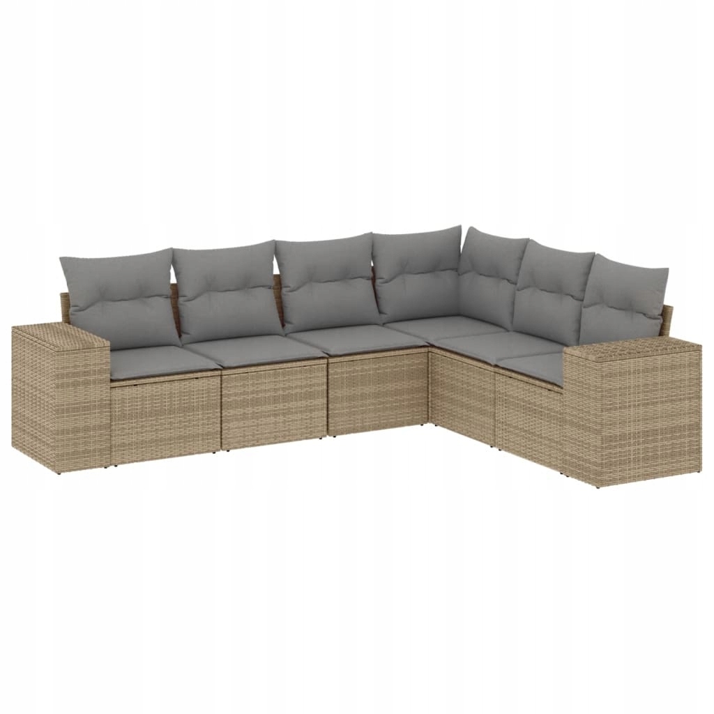 Set zahradního nábytku plast vidaXL béžový 6 el.