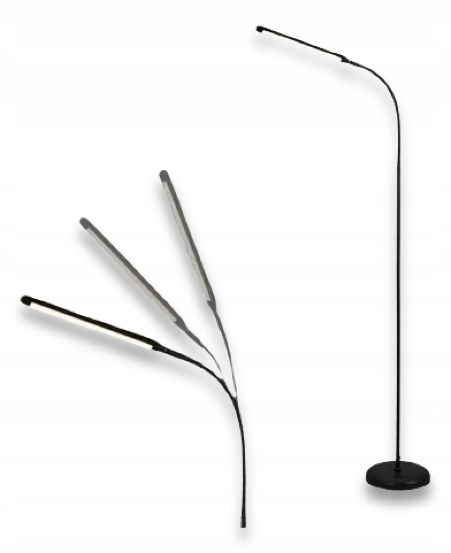 Lampa Podłogowa Led 8W Stojąca Cct Ściemnialna Regulowana Usb 3