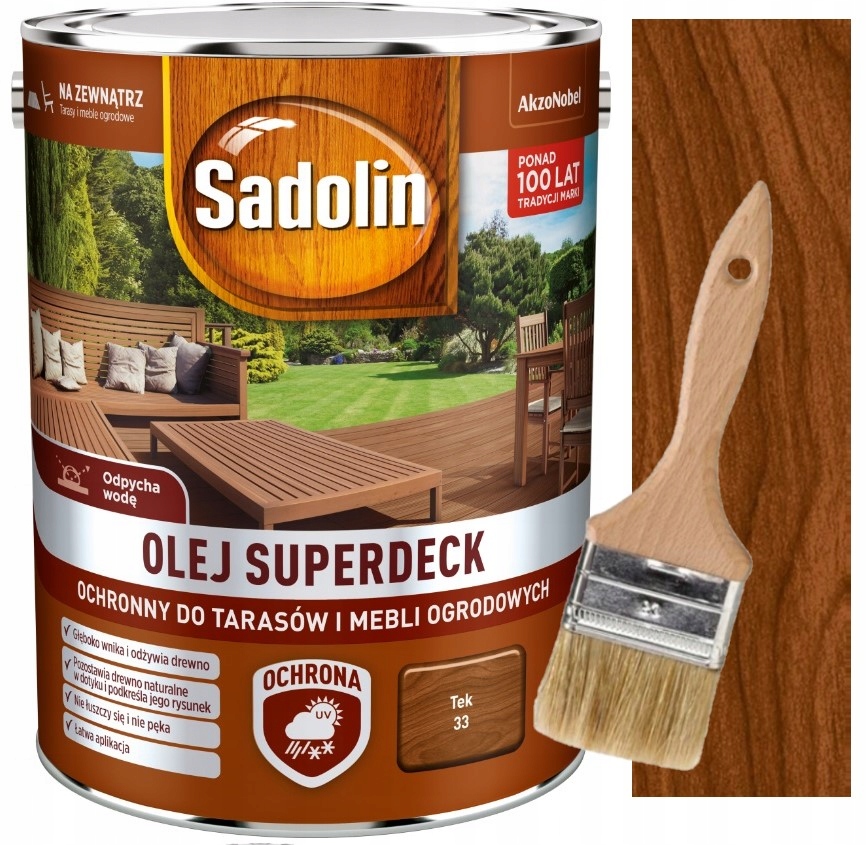 

Sadolin Olej Superdeck Do Tarasów 5L Tek Pędzel