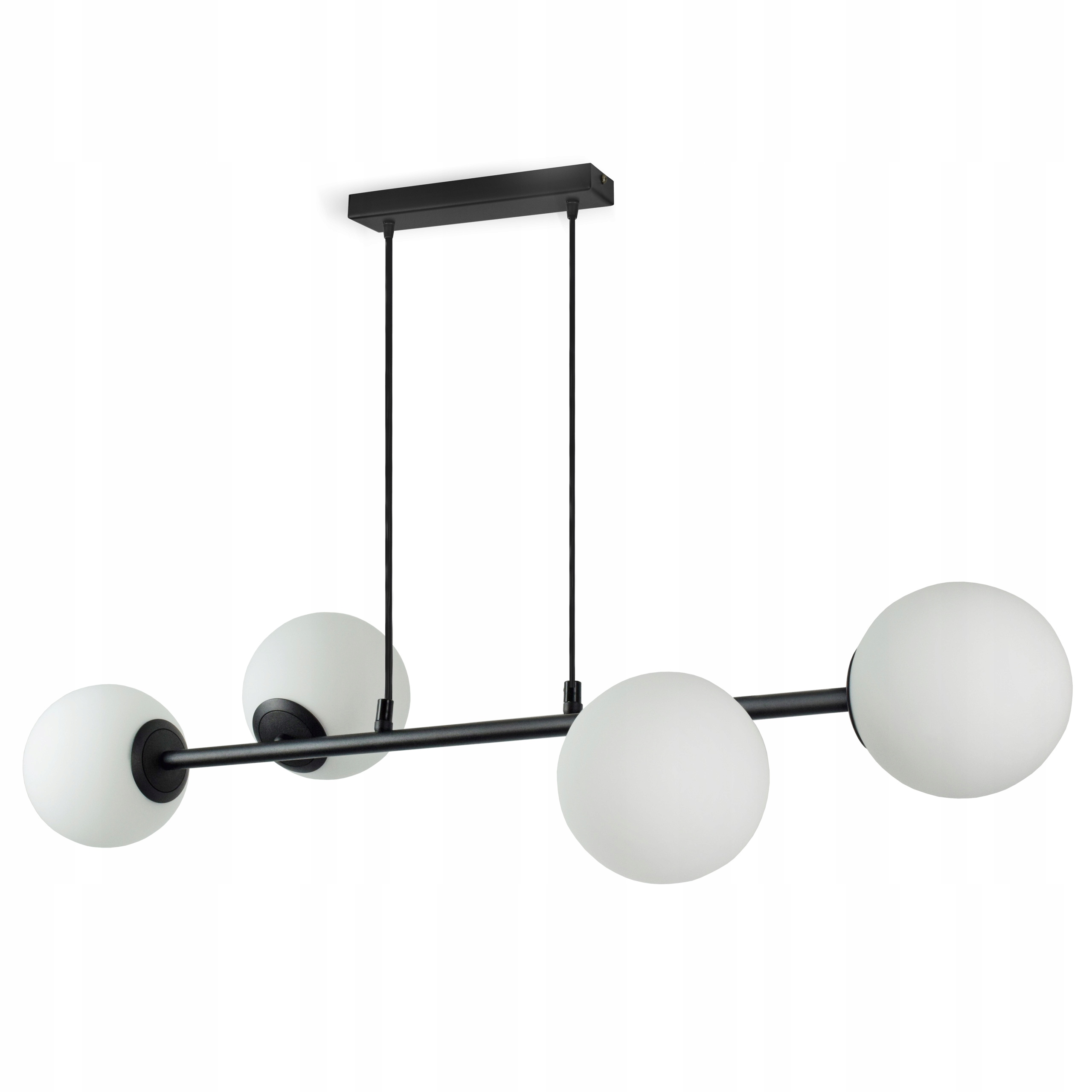 Lampa Sufitowa Wisząca Żyrandol Full Globe Glass 561-O4 G9 Białe kule Led