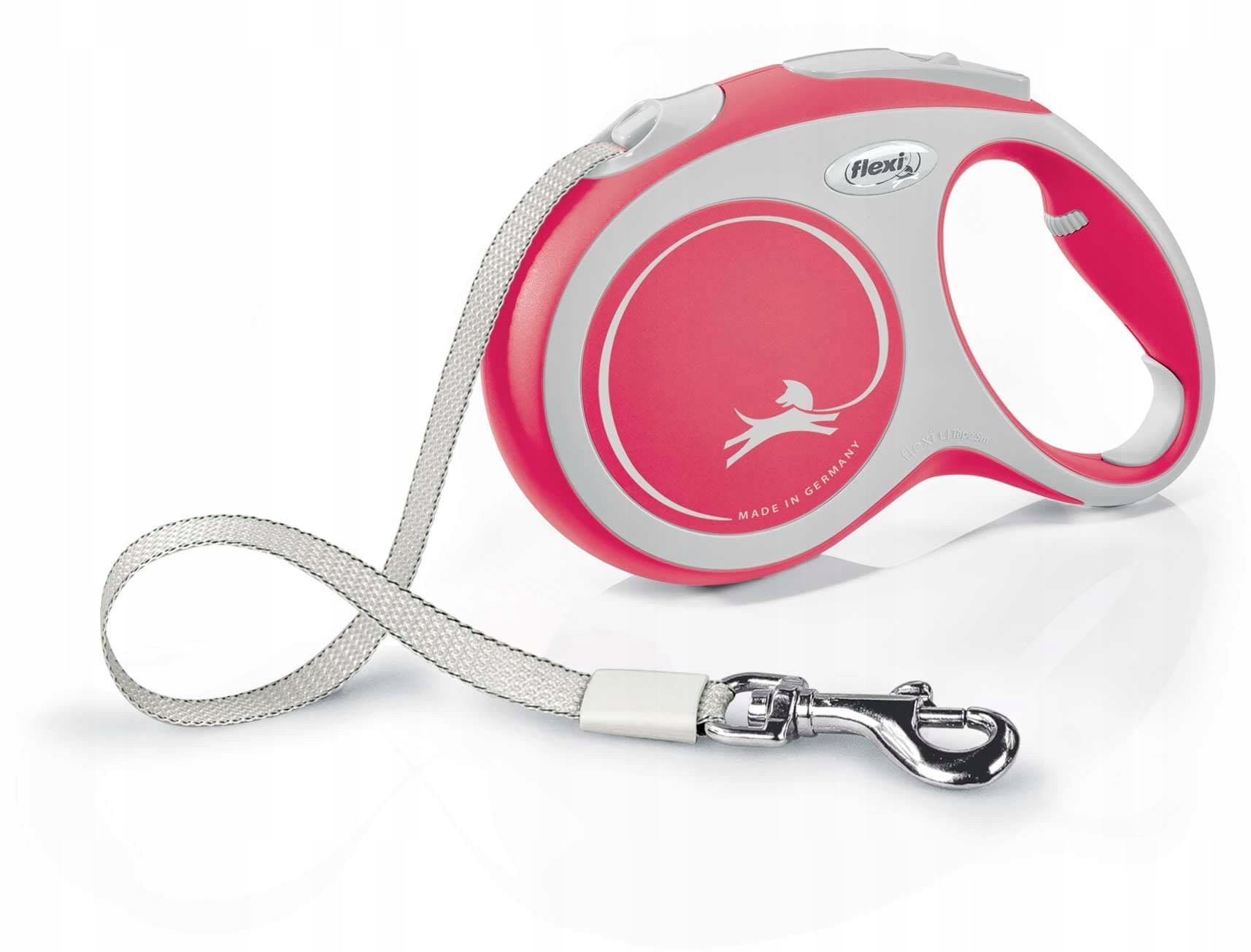 Levně Vodítko pro psa Flexi New Comfort, páska, červené, S, 5m, 15kg