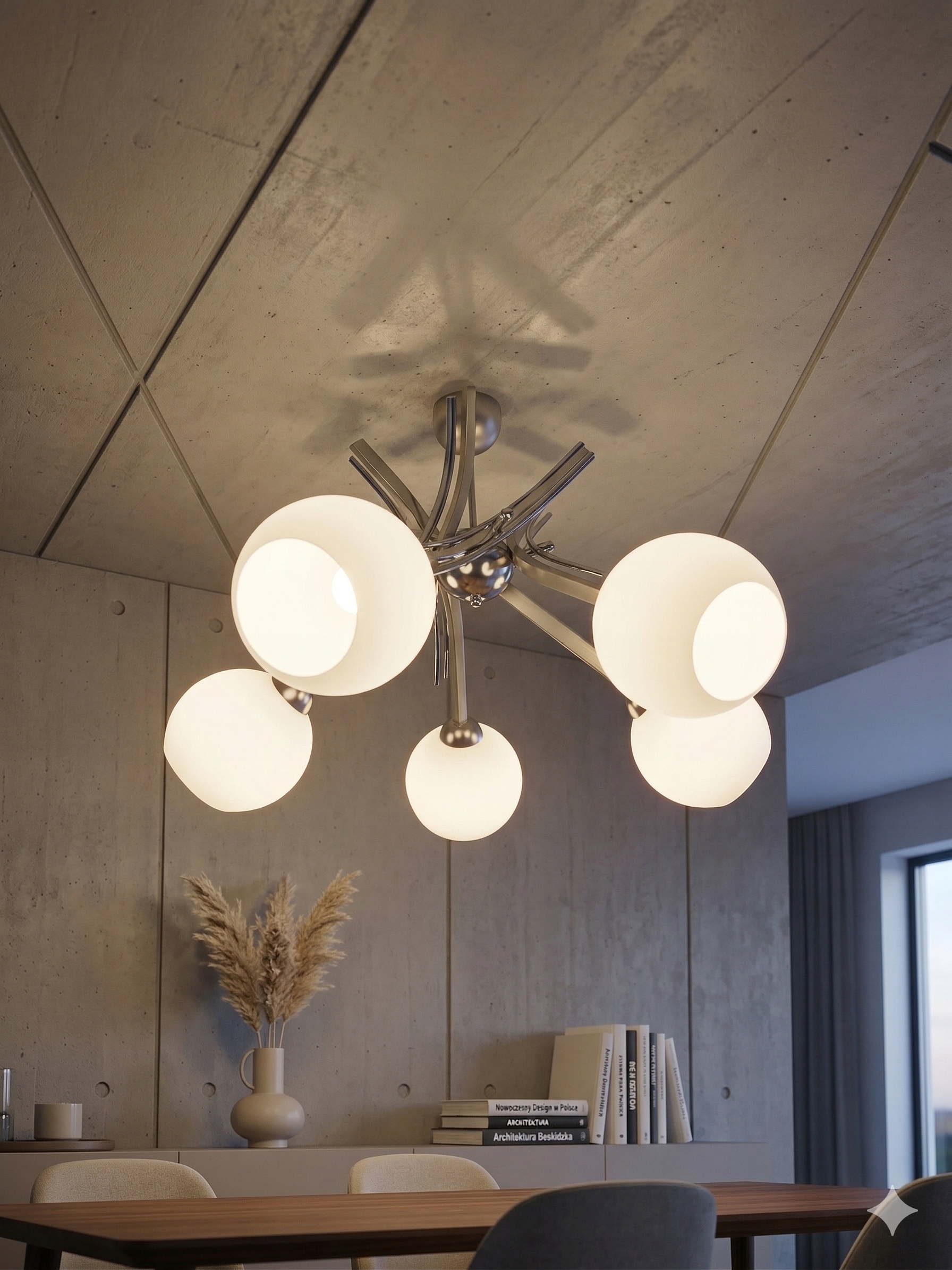Euro-Lamp Stropná lampa Ufo 5 Saténová Klobúk biela guľa 5X60 Výrobca