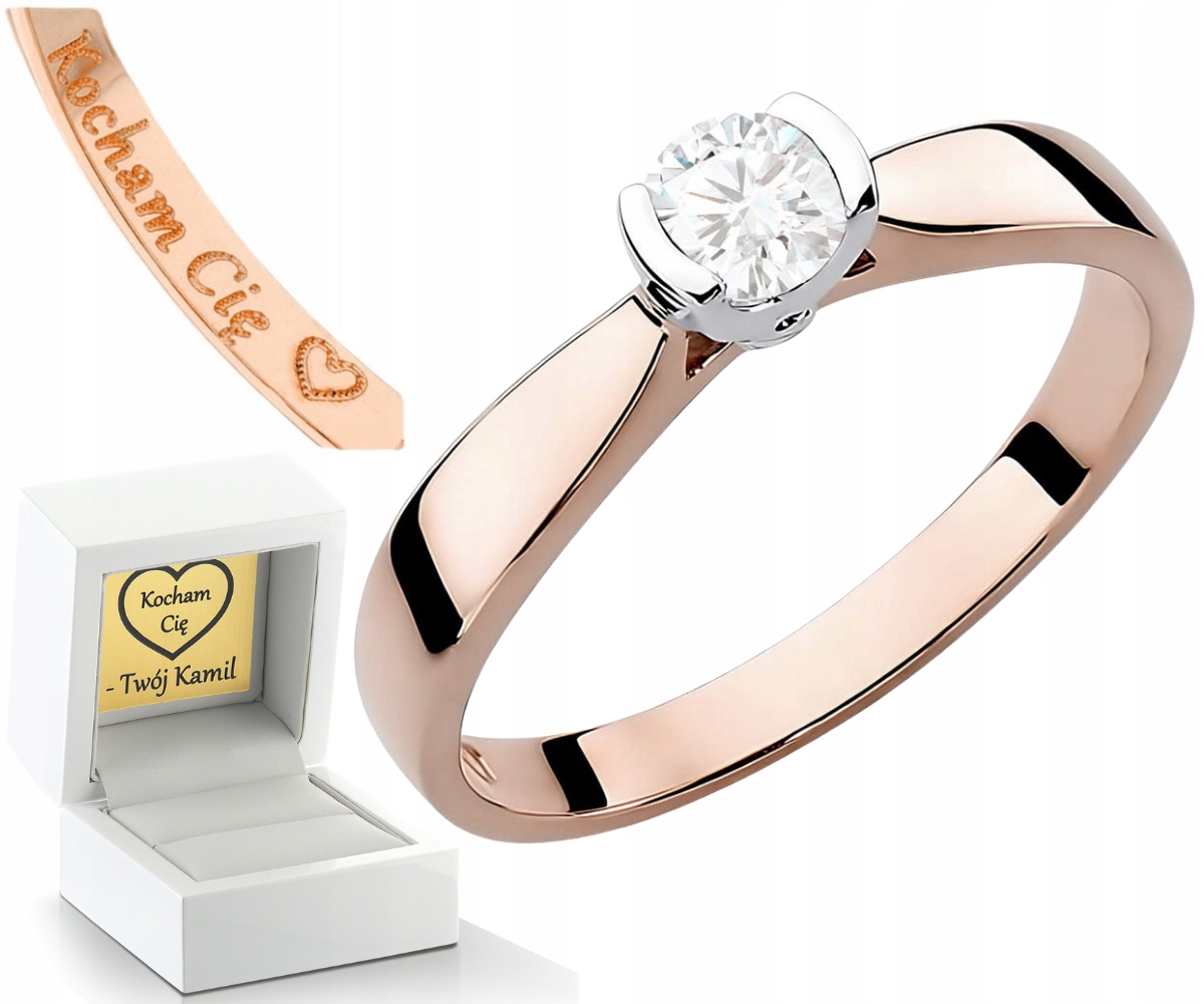 Klasický Prstýnek 0,25 Ct Růžové Zlato