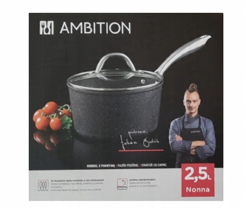 

Rondel z przykrywką Ambition Nonna 2,5 l indukcja
