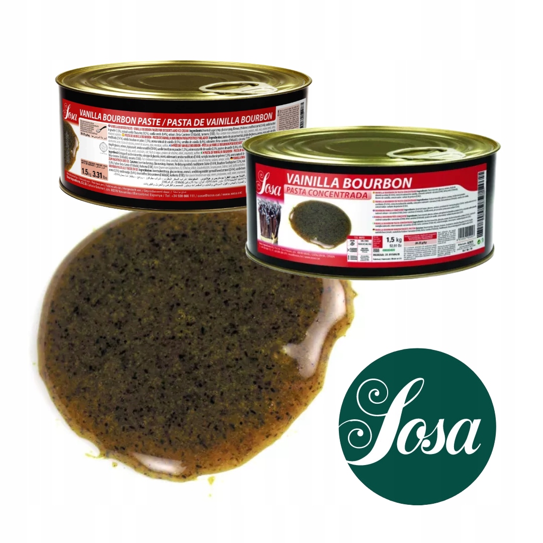 Levně Vanilka, koncentrát pasty z vanilky Bourbon Sosa 1,5 kg