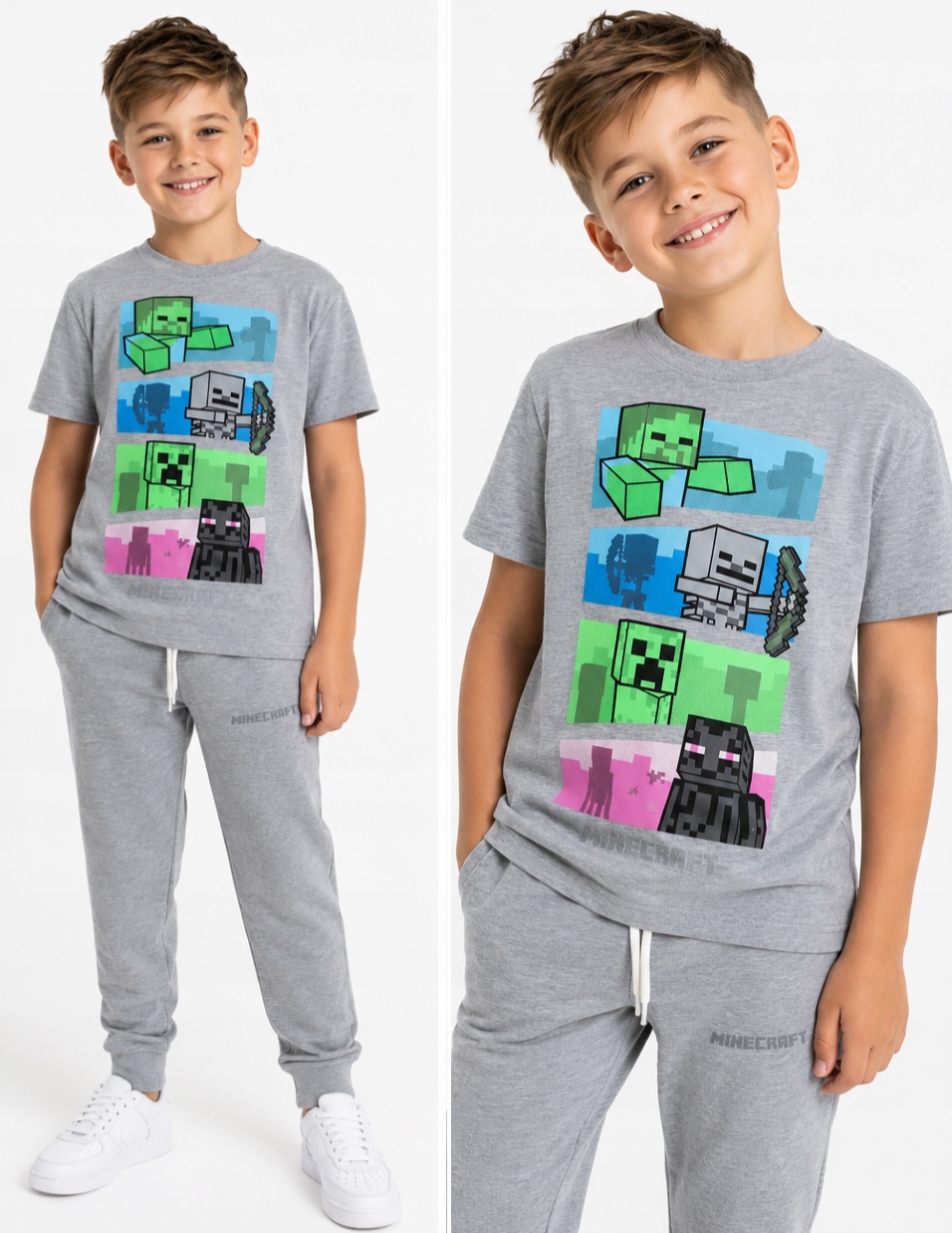 Komplet Sportowy dla chłopca 116 Minecraft Koszulka Spodnie Dresowe Zestaw