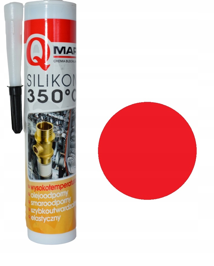 

Qmar Silikon wysokotemperaturowy 350°C Czerwony