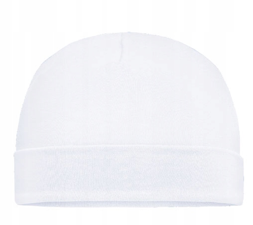 

Czapeczka Dla Niemowlaka Bawełniana Krasnal Biała