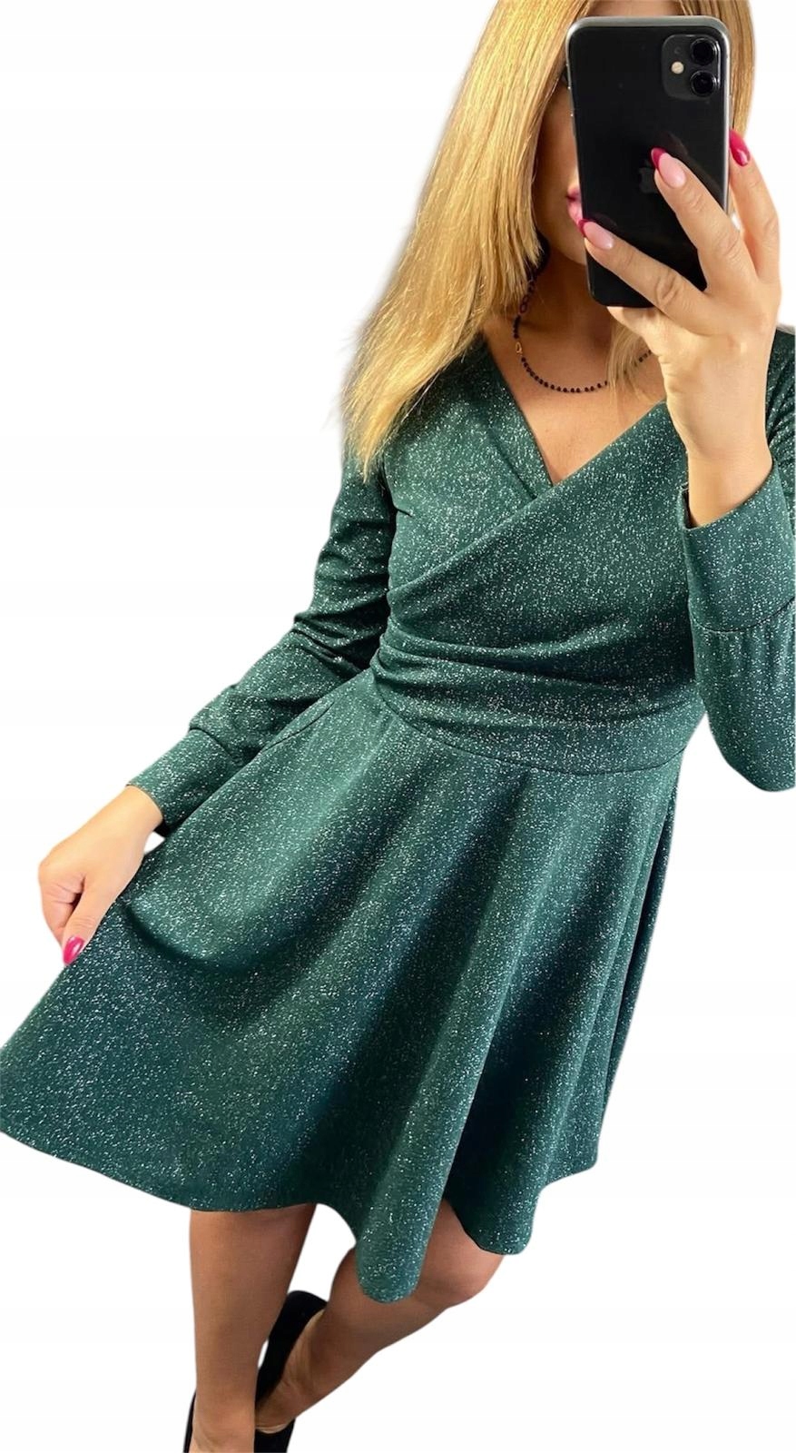 V558 Šaty Rozšířené, Zelené Šaty vel. 50 (5XL)