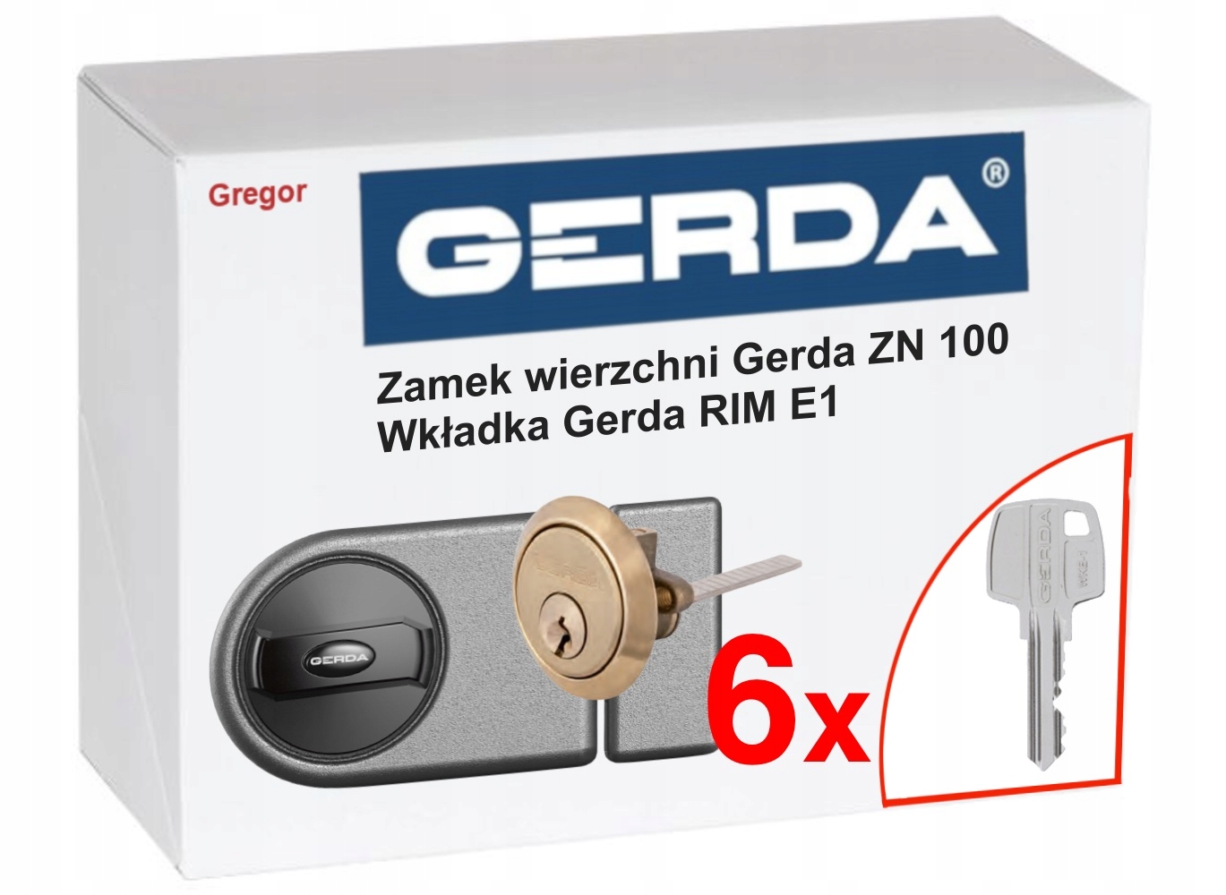 

Zamek nawierzchniowy Gerda ZN100 grafit +6 kluczy