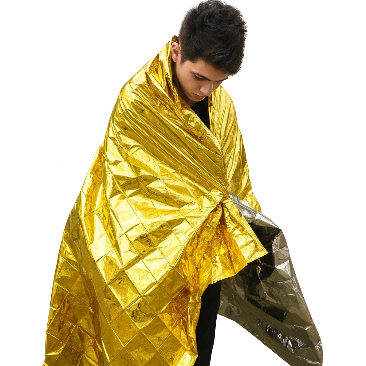 ковдра аварійна NRC теплоізоляційна фольгована 160x210см рятувальний килимок