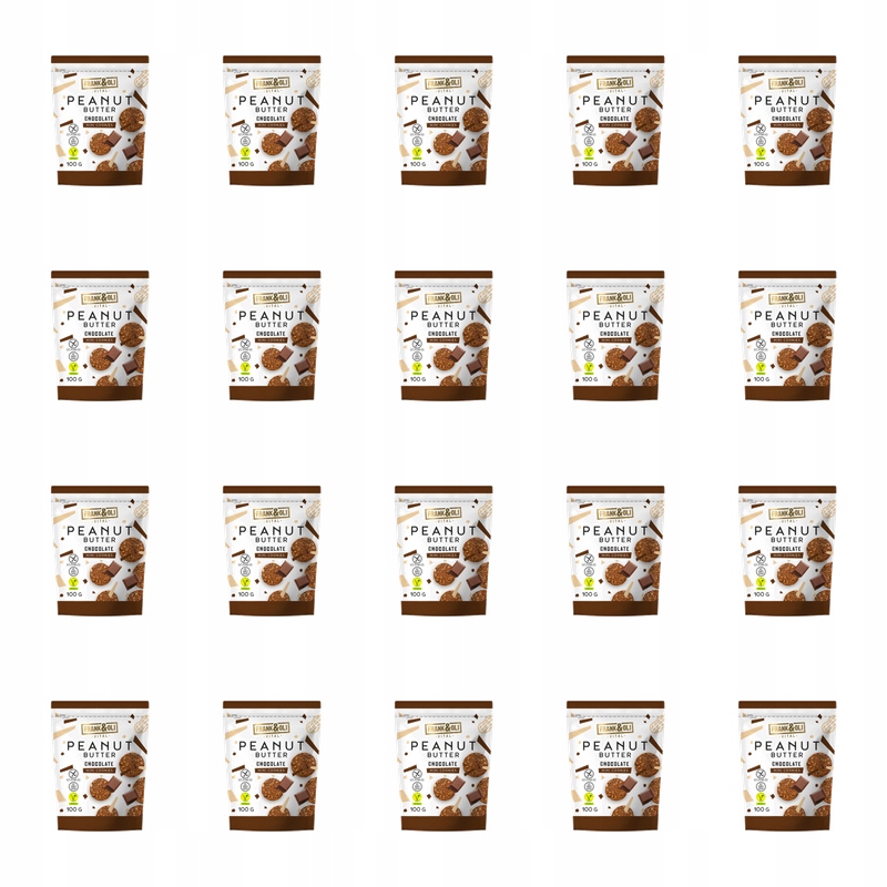 Frank & Oli Mini Ciasteczka Peanut Butter Czekoladowe 100g X20