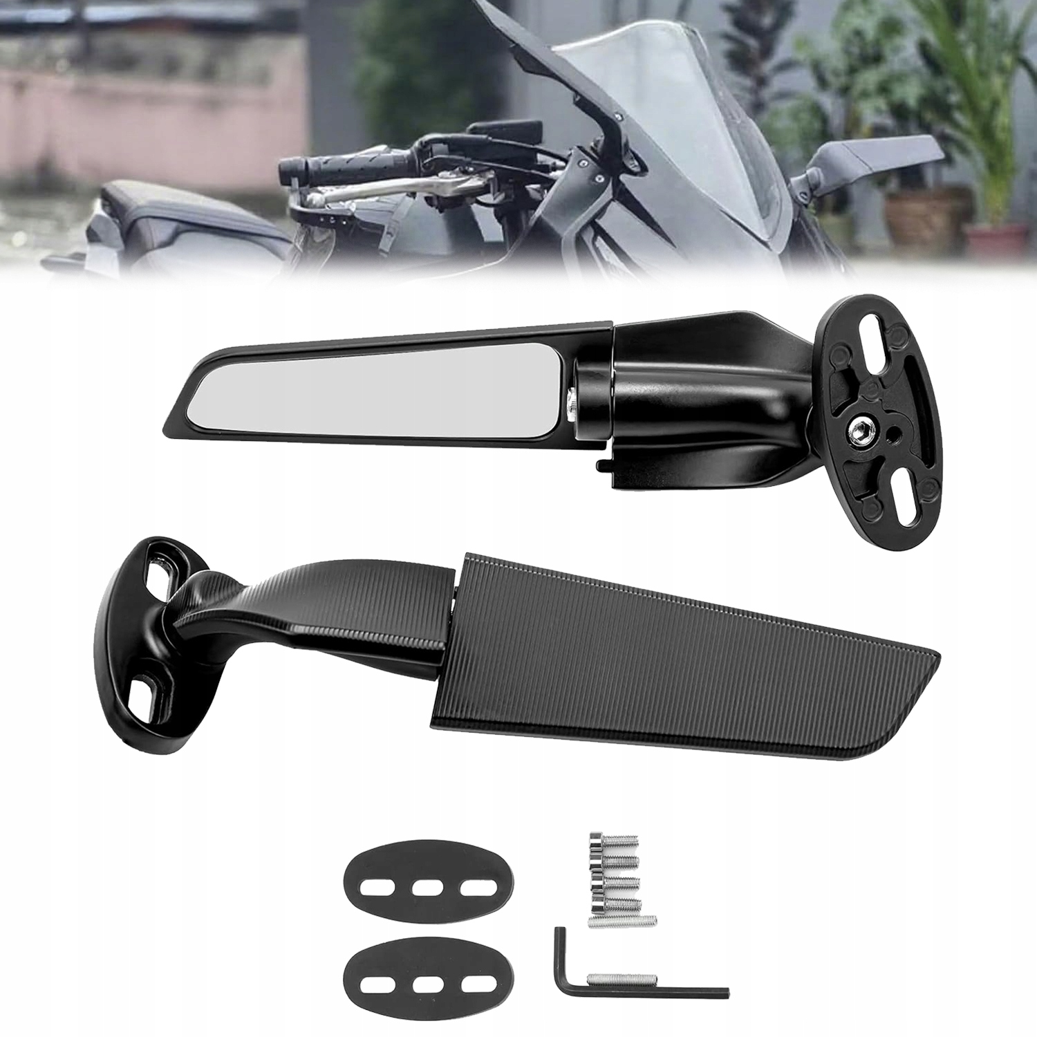 Regulowane, Obrotowe Lusterko Wsteczne Do Motocykla Yamaha Yzf R6 R25 R125