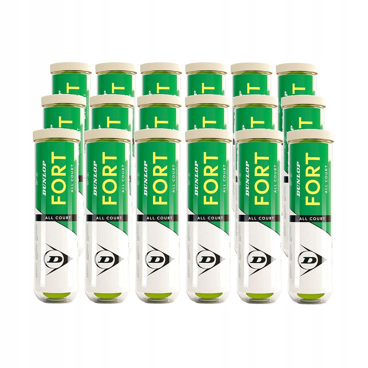 Tenisové míčky Dunlop Fort All Court Ts karton 18 x 4 ks