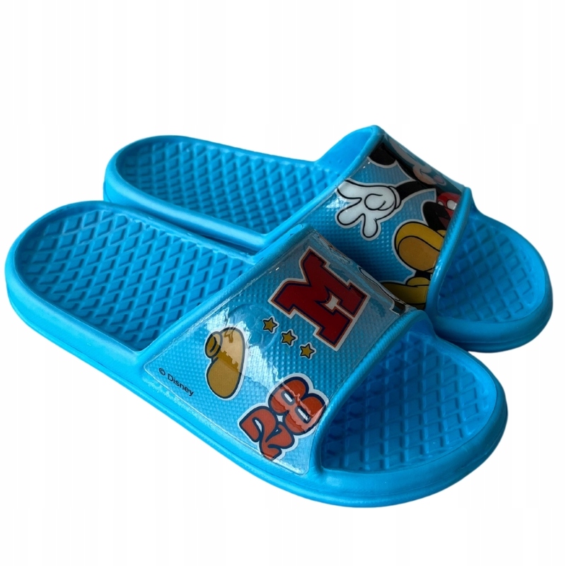 KLAPKI BASENOWE PIANKOWE DZIECIĘCE LEKKIE PLAŻOWE MYSZKA MIKI DISNEY 28/29 Kolor niebieski