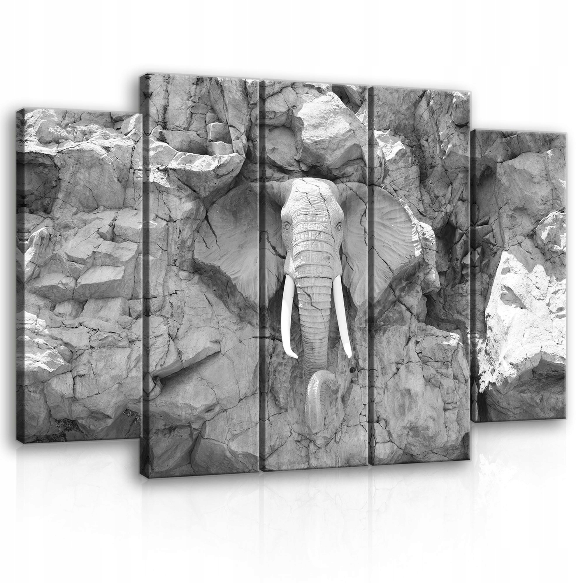 Obraz 150x100 Slon skala príroda sila Afrika divoká príroda