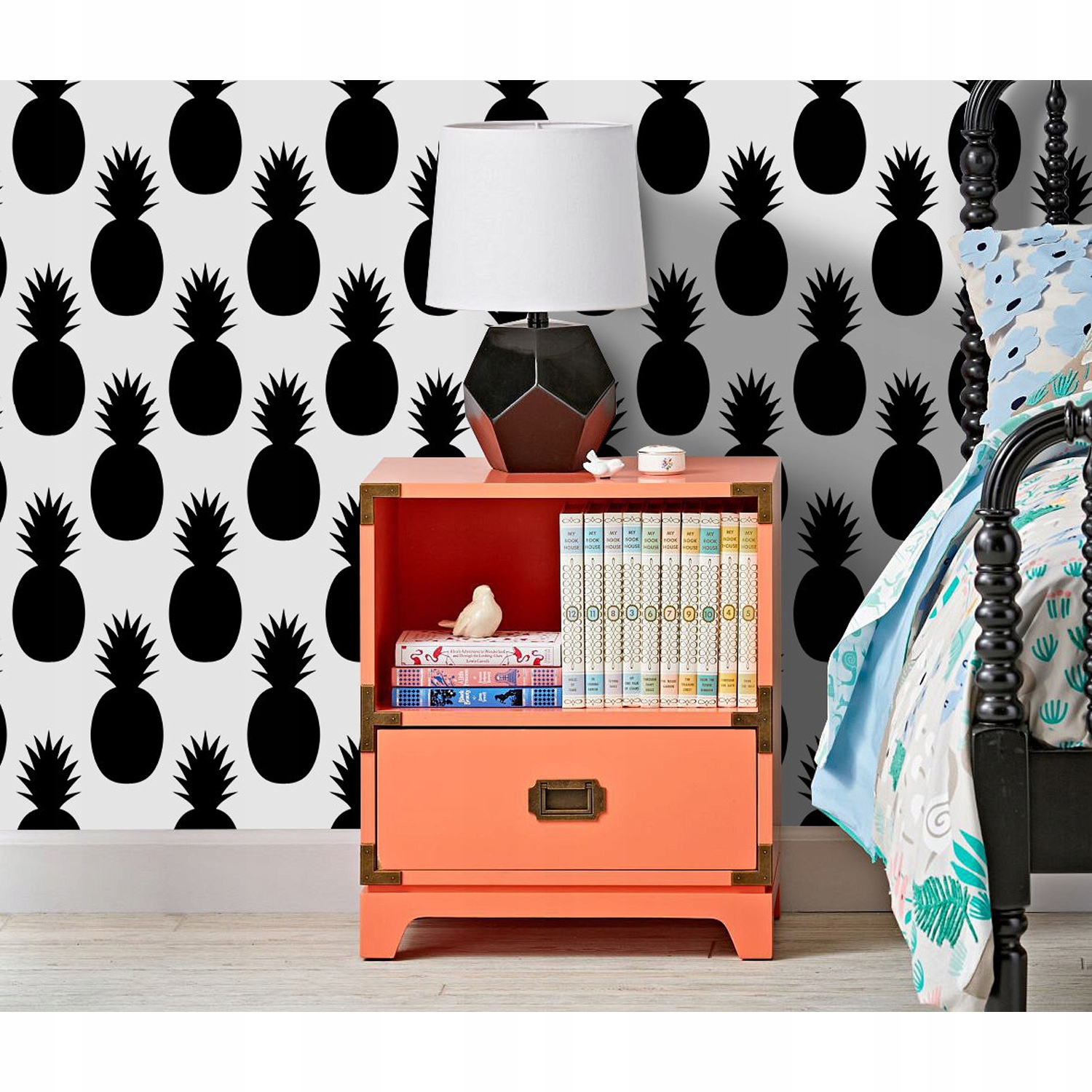 

Foto tapeta samoprzylepna Czarny ananas 312x219 cm