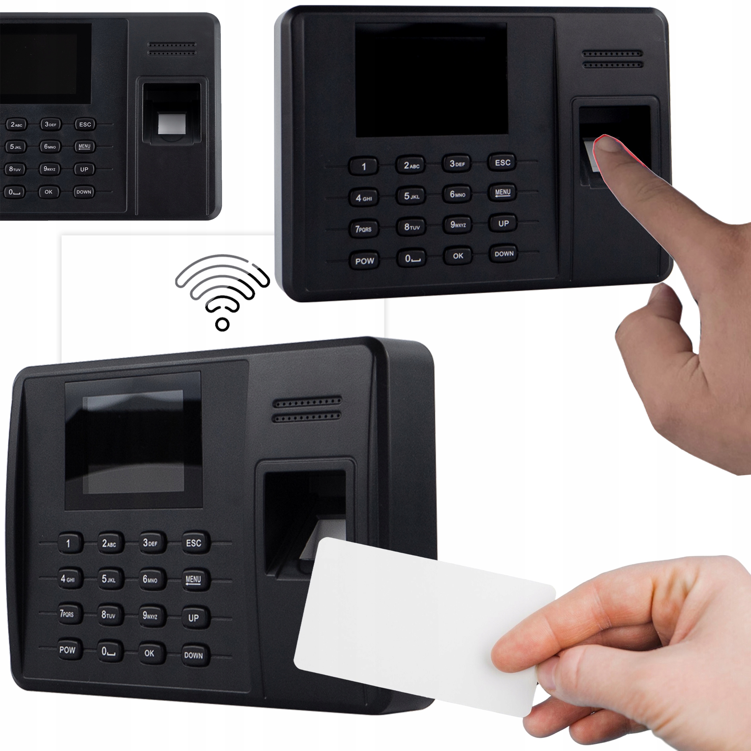 Czytnik Godzin Pracy Wifi Web P2P odcisk palca karta Rfid 125 kHz 13,56 mHz