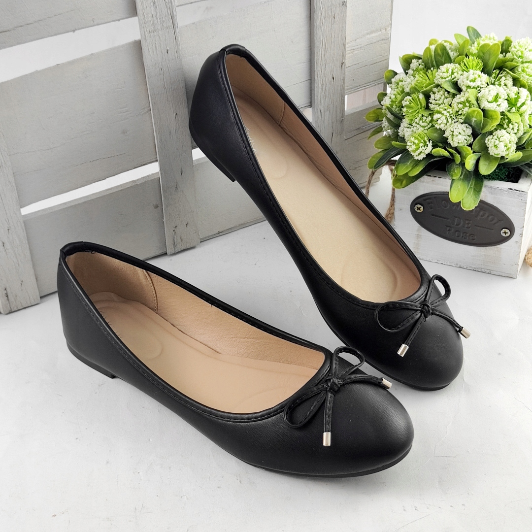 BALERINY DAMSKIE Z KOKARDKĄ DUŻE ROZMIARY rozm. 42 Rozmiar 42