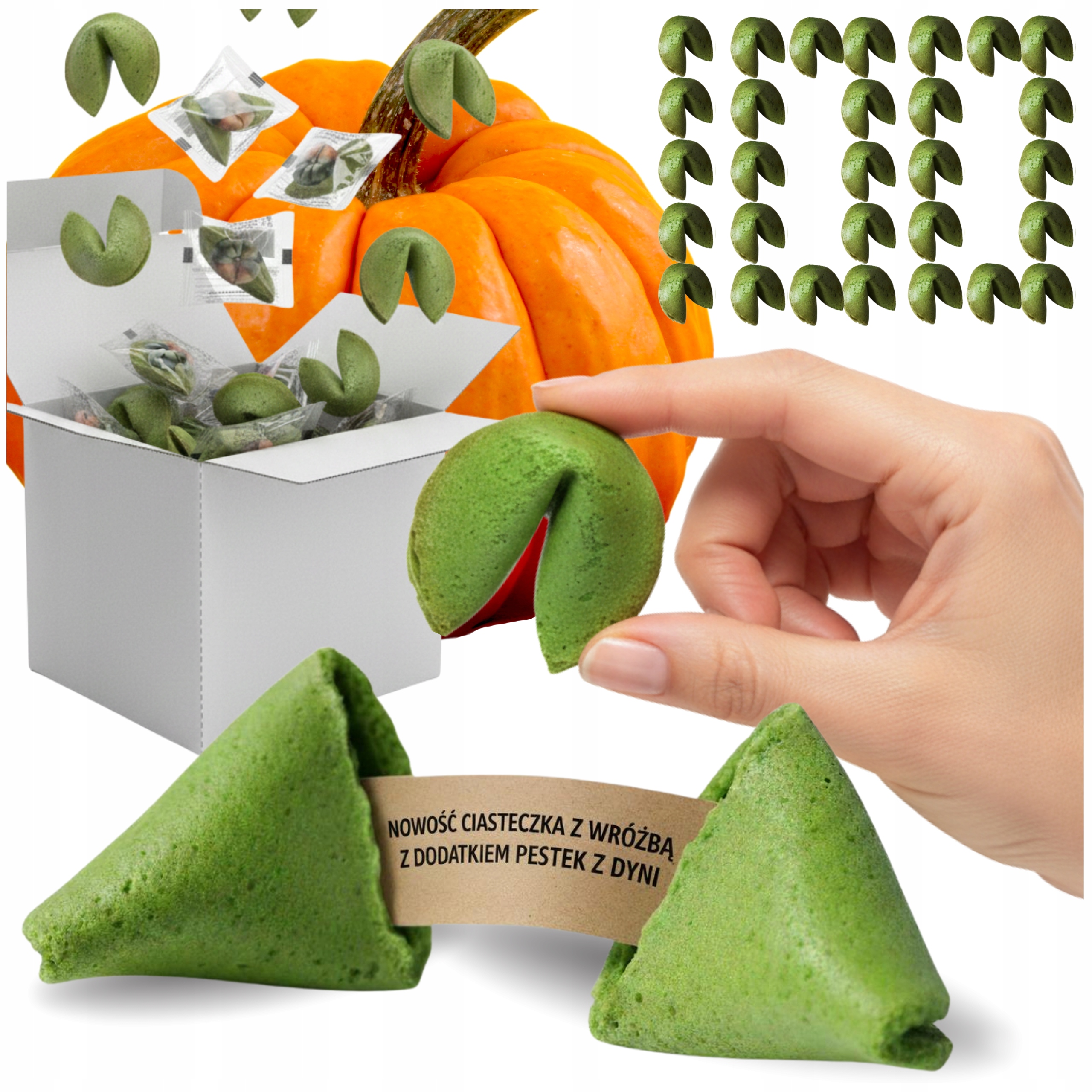 Ciasteczka z Wróżbą Z Pestkami Dyni 100 szt. Uniwersalne dla Gości