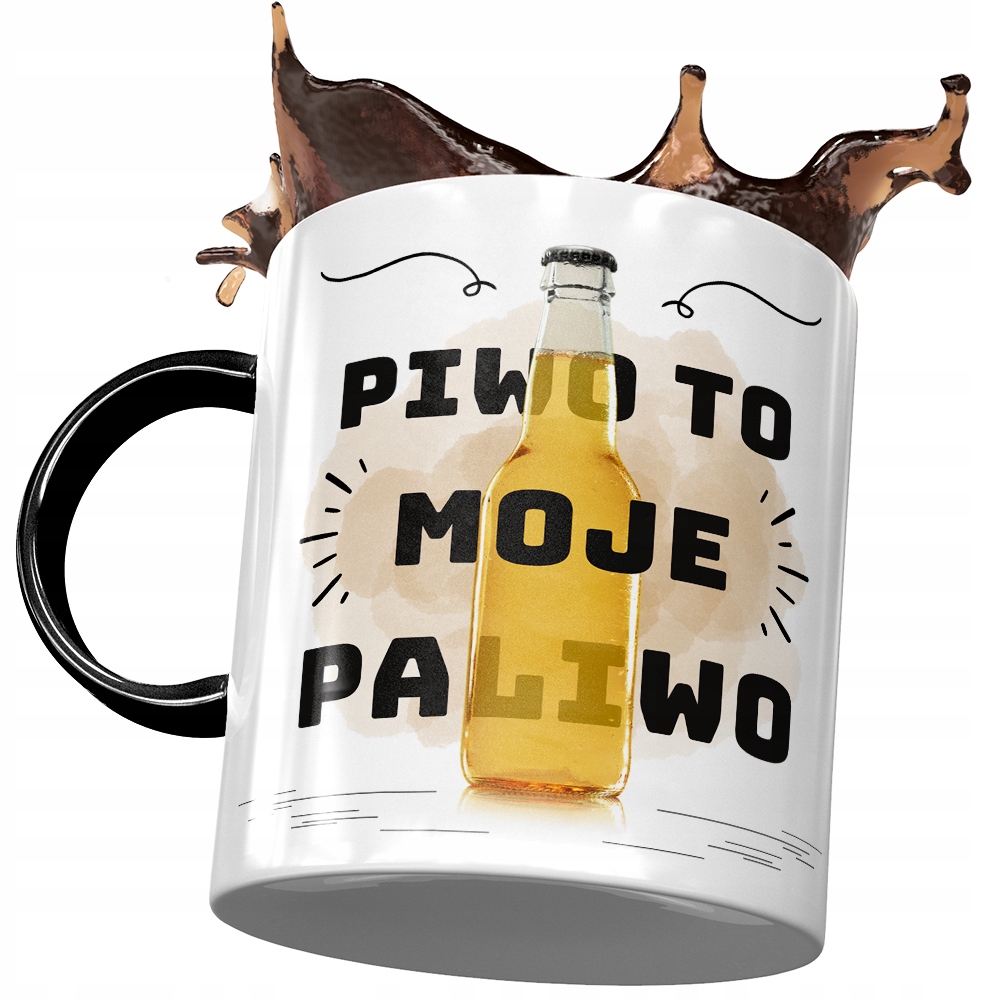

Kubek Czarny Śmieszny Piwo To Moje Paliwo