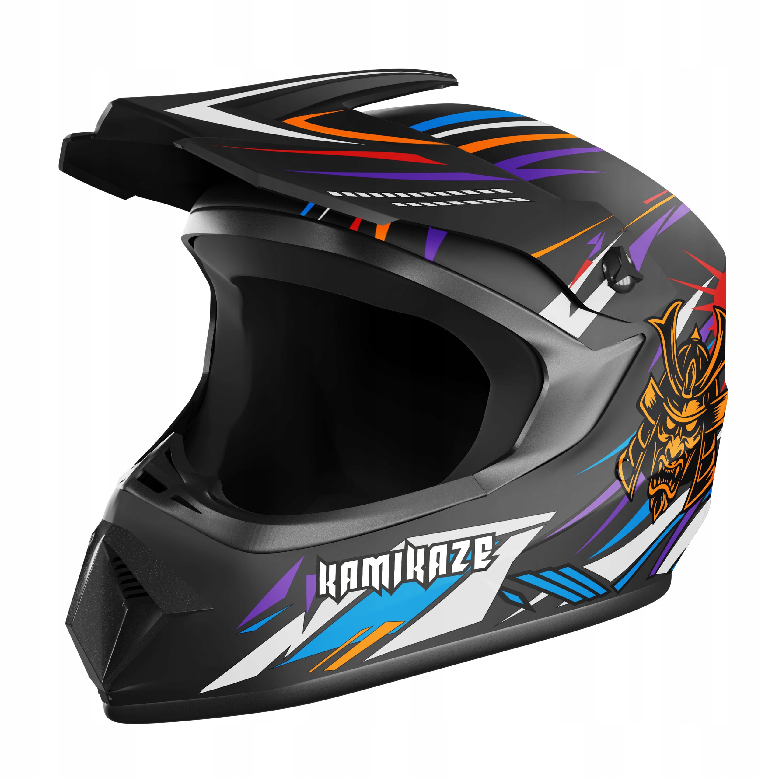 Kask Pełny Szczękowy kask na hulajnogę Kamikaze Full Face Rowerowy XL