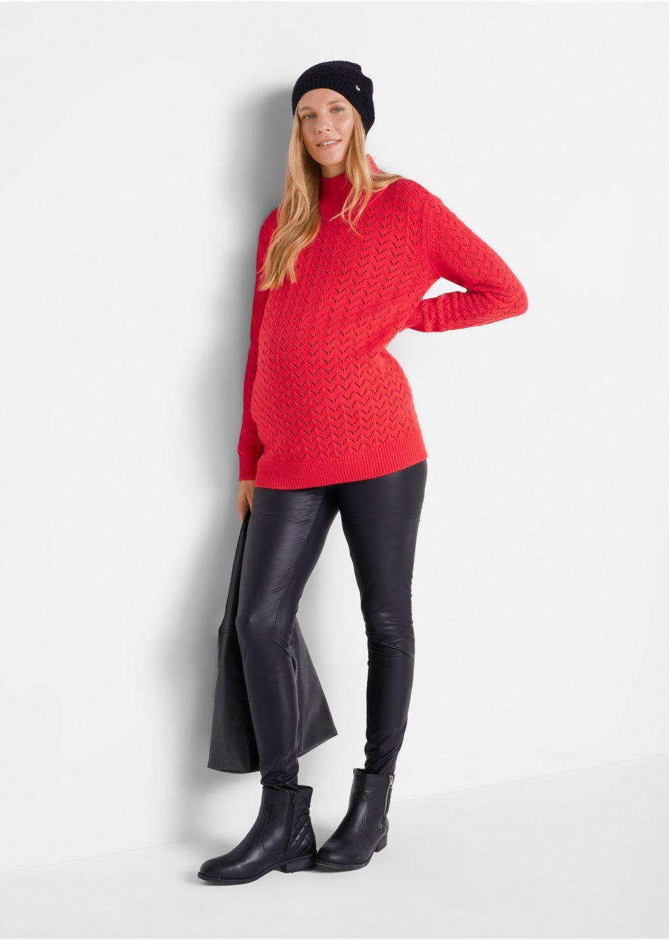 CIĄŻOWY SWETER AŻUROWY 40/42