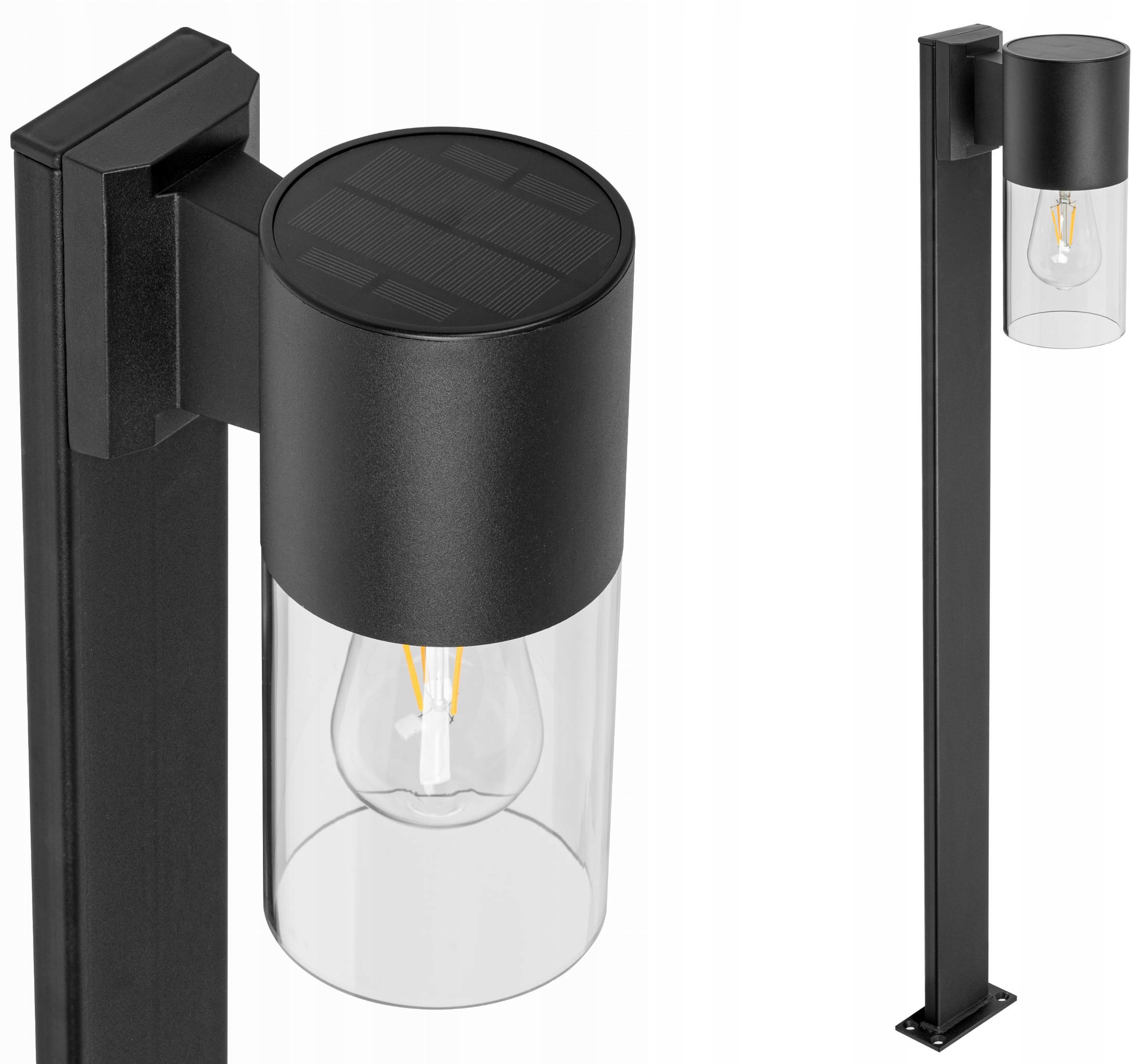 

Lampa Solarna Słupek 100cm z Ciepłą Barwą Światła