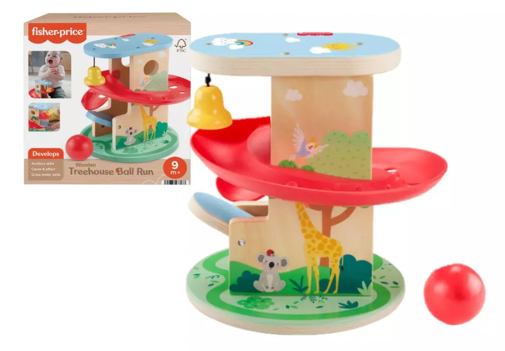 Fisher Price Wood drewniany domek z kuleczką HXT92
