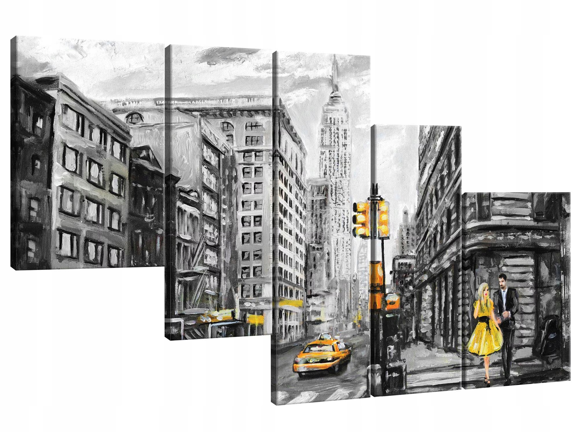 Obraz Na Plátne Canvas 170x100 New York Pohľad Mesto Ulica Spacer Umenie