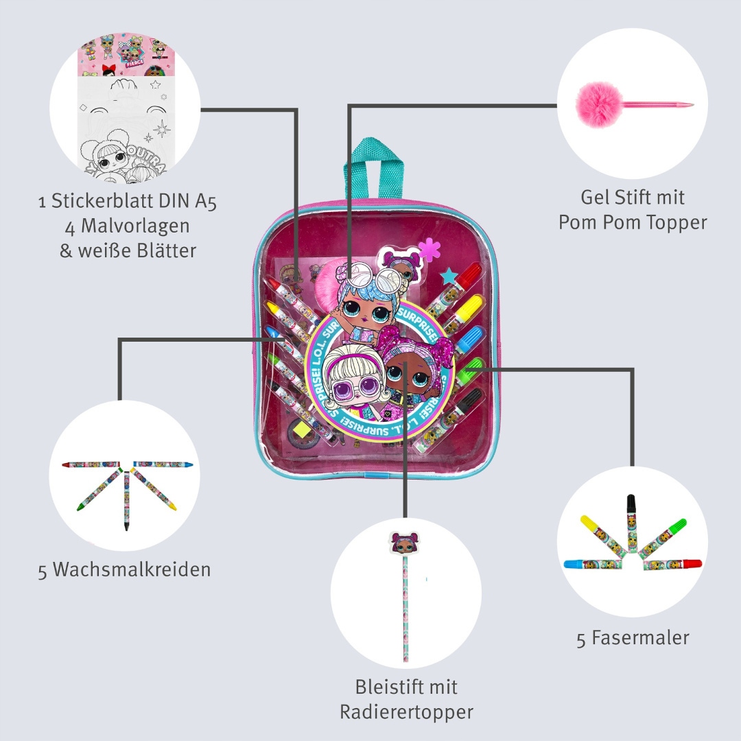 Zestaw do kolorowania LOL SURPRISE w plecaku Bohater L.O.L. Surprise