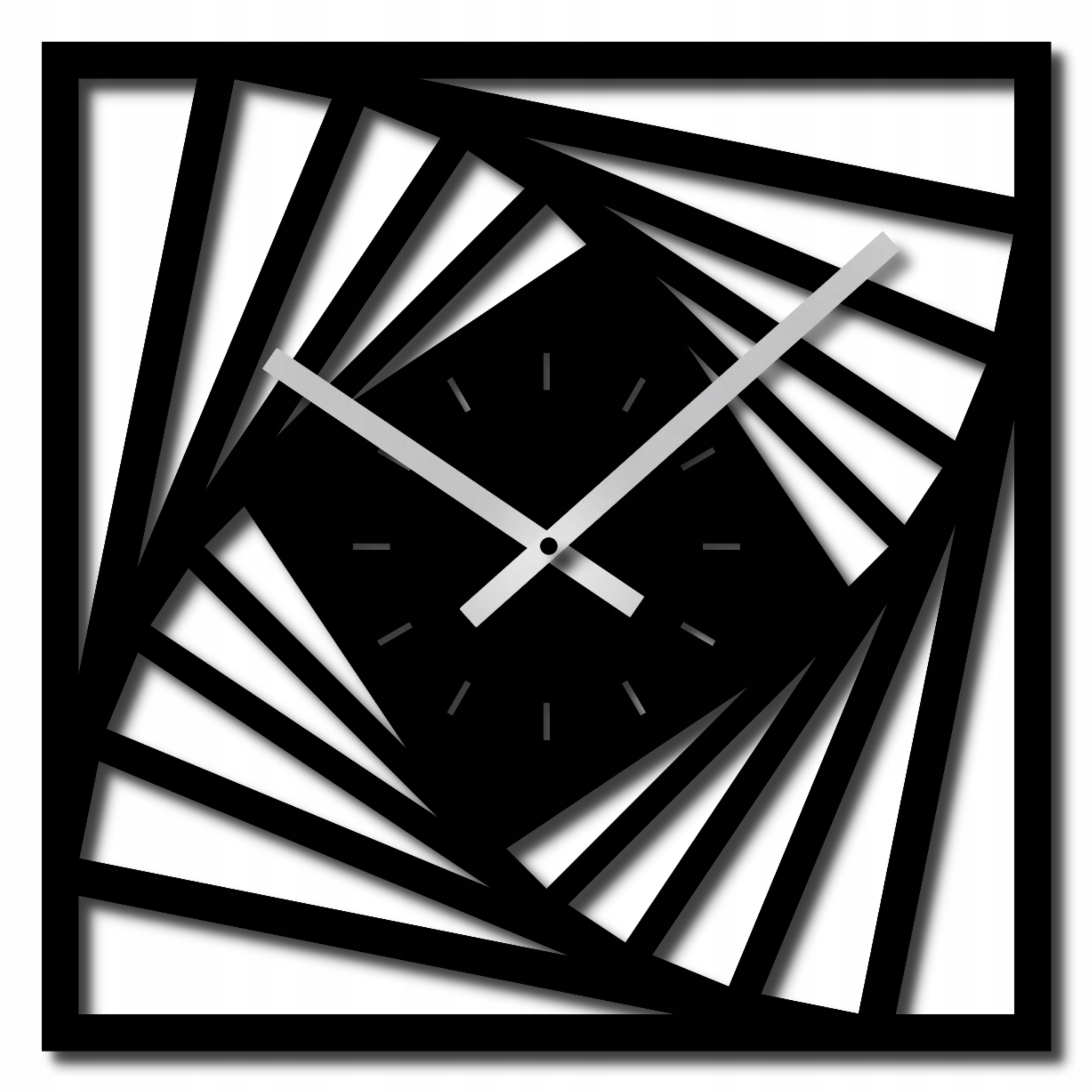 Geometrické Nástěnné Hodiny 60 cm Do Obývacího Pokoje Kuchyňské Hodiny Na Zeď Dřevěné